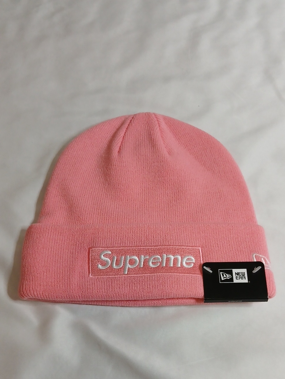 Supreme Pink Box Logo Cuffed Beanie